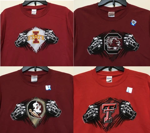New NCAA Boy's T-Shirt College Football Superman Tee Shirt Kids Sizes -Choose 1 Cover