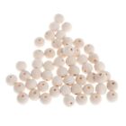 50pcs/Bag Wooden Beads Natural Wood Bead to Paint for DIY Crafts