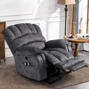 Oversized Electric Power Lift Recliner Chair with Extended Footrest for Elderly - Picture 1 of 40