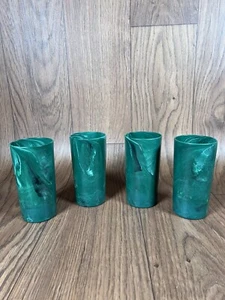 H.J Stotter Marble Green Tumbler Plastic Cups Rare Color - Picture 1 of 7