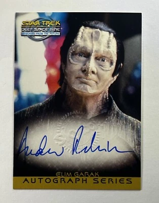 STAR TREK ESPACIO PROFUNDO NUEVE RECUERDOS DEL FUTURO A8 ANDREW ROBINSON AUTÓGRAFO AUTOMÁTICO Foto 1 de 2