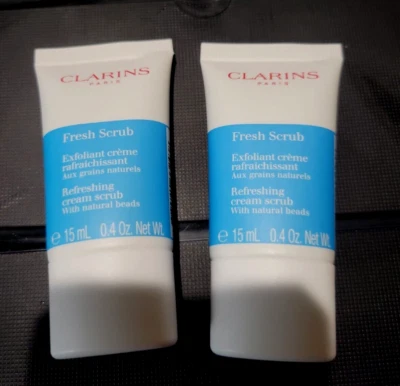 Lote de 2 exfoliantes en crema refrescante Clarins Fresh - 0,4 OZ cada uno Foto 1 de 4