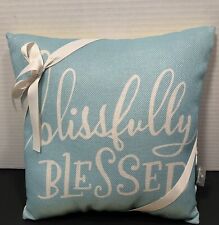 HALLMARK PILLOW - Blissfully Blessed - 10” Blue And Yellow