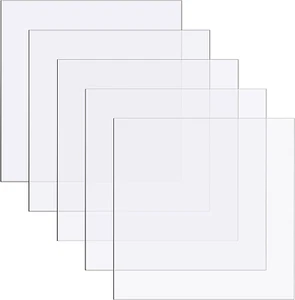 5 Pieces Polycarbonate Sheets Clear Plastic Sheet Thin Rigid Plastic Sheet Clear - Picture 1 of 7