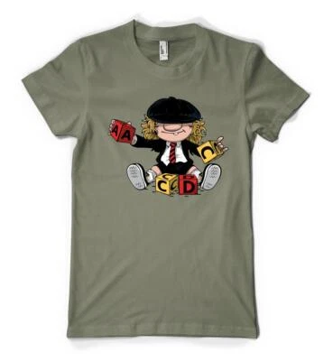 Baby Child Angus AC DC Johnson Building Bricks Peronalised Unisex Adult T Shirt - Image 1 of 4