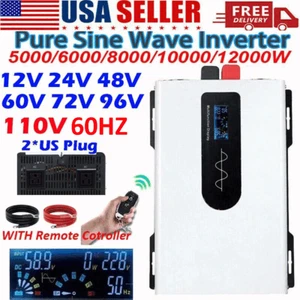 Pure Sine Wave Inverter 5000W 8000W 12000W 12V 24V 48V 72V 110V Solar Off Grid - Picture 1 of 35