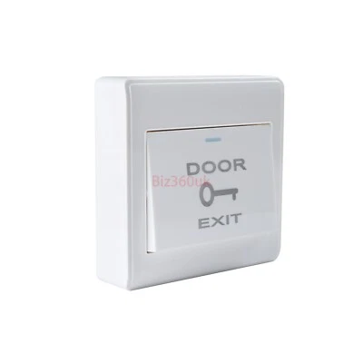 Push to Exit Button Release Switch Door Access Control PC 86mmx86mm 12V 3A White - Image 1 of 4