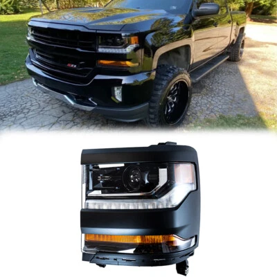 For 2016 2017 2018 Chevy Silverado 1500 Headlight HID/Xenon LED DRL Driver Side - Image 1 of 4