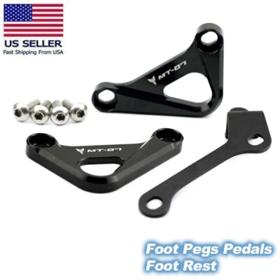 Задние ножные колышки педали опора для ног заглушки пластины для YAMAHA MT-07 FZ-07 2014-2020 - Изображение 1 из 4