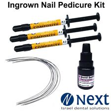 Ingrown Nail Pedicure kit repair fixing light cure composite wire glue  