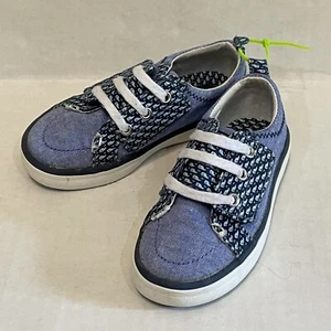 Sperry Vineyard Vines Crest Vibe Jr Blue Whale Chambray Kids Toddler Shoes 7M - Picture 1 of 8