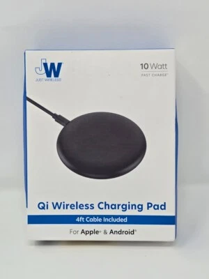 Just Wireless 10 Watt Qi Wireless Charging Pad For Apple & Android - Open Box - Image 1 of 3
