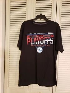 Philadelphia 76ers 2018 NBA Playoffs Black T Shirt Size Large NWT! - Picture 1 of 5