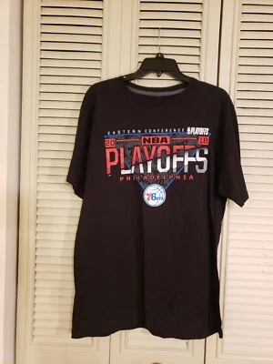 Philadelphia 76ers 2018 NBA Playoffs Black T Shirt Size Large NWT! - Image 1 of 4