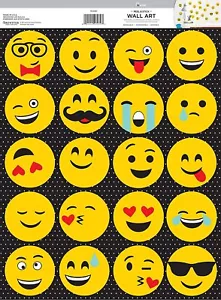 Multiple Emoji Peel and Stick Mural Appliques NH2561 - Picture 1 of 3