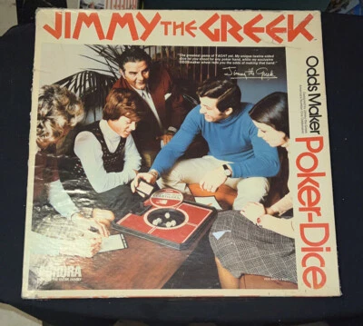Vintage Aurora 1974 Jimmy The Greek Odds Maker Poker Dice Game Complete - Image 1 of 4