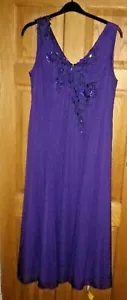 Ladies Changes By Together Purple Sequin Ball Gown, Maxi Dress Size 16 BNWT - Picture 1 of 2