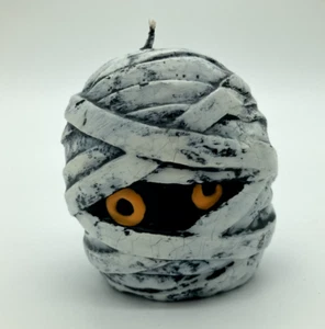 Vela de Halloween de colección feliz divertido momia monstruo 2,5" sin usar sin perfume - Imagen 1 de 3