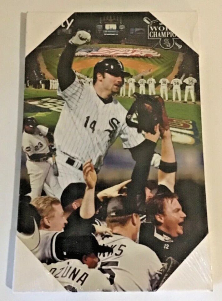 Campeón de la Serie Mundial 2005 Chicago White Sox 9 x 14 pulgadas impresión en lienzo SGA? Nuevo en paquete Foto 1 de 1