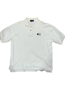 Vintage 90s Apple Employee White Polo Shirt Embroidered Original Logo User Group - Bild 1 von 7