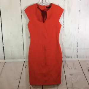 Vestido de mujer Zara talla S naranja manga gorra cóctel fiesta - Imagen 1 de 14