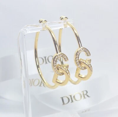 DIOR CD обруч серьги - коробка и мешок для пыли включены - Изображение 1 из 2