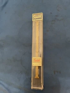 NOS Vintage SPEIDEL TWIST-O-FLEX Gold Tone Thin Wrist Watch Band Women's! - Picture 1 of 3