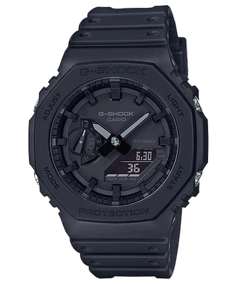 Casio G-Shock Digital / Analog Black Resin Men's Watch GA-2100-1A1 - Image 1 of 3