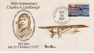 LINDBERGH TOUR, WASHINGTON, DC  1977  FDC20307 - Picture 1 of 1