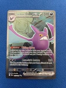 Pokemon TCG Team Rocket's Crobat EX SR 217/182 SV10 Destined Rivals - Picture 1 of 2