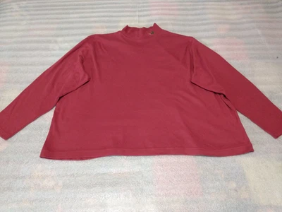 Camiseta Feminina Bobbie Brooks Manga Longa Berry Mock Neck Natal Tamanho 26W/28W - Imagem 1 de 4