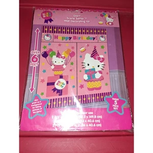 Happy Birthday Hello Kitty Wall Decor Giant 5 Piece Set - Picture 1 of 4