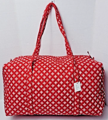 Bolso de Lona Grande Vera Bradley en Algodón Rojo Blanco Mini Concierto Foto 1 de 4