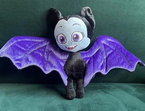 Peluche suave de murciélago vampirina de la tienda Disney negro y púrpura niña cara azul - Imagen 1 de 3