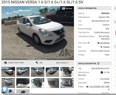 (LOCAL PICKUP ONLY) Driver Left Fender Sedan Fits 12-19 VERSA 4277937 - Image 1 of 4