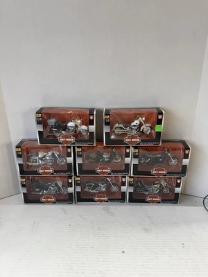 MAISTO Harley Davidson 1:18 Lot of Eight Die-Cast Motorcycles Series SKU 1 - Image 1 of 4