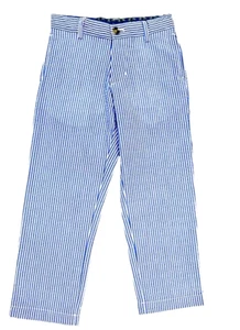 BAILEY BOYS J. Bailey Sailor Blue/White Stripe Seersucker Pants - NWT Boys 10 - Picture 1 of 2
