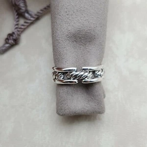 David Yurman Sterling Silver Wellesley 7.5mm Link Chain Ring Size 11 - Picture 1 of 8