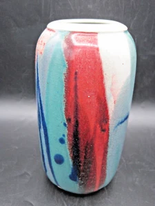 1980's STONEWARE VASE, ICE HOUSE POTTERY, HAY ON WYE. NIGEL COX. - Picture 1 of 11