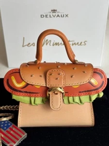 DELVAUX Mini BAG Charm America Series - Hot Dog - Keychain Brillon Unused RARE - Picture 1 of 10
