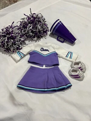 18" American Girl Doll 2006 Purple Cheerleader Outfit IV Set Pom-Pom's Megaphone - Image 1 of 4