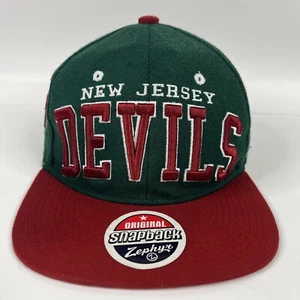 New Jersey Devils Hat Cap Snapback Green NHL Hockey Zephyr Mens - Picture 1 of 13