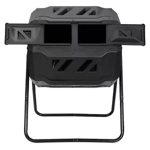 Dual Rotating Outdoor Garden Compost Bin Heavy Duty Capacity Composter 43 Gallon - Afbeelding 1 van 12