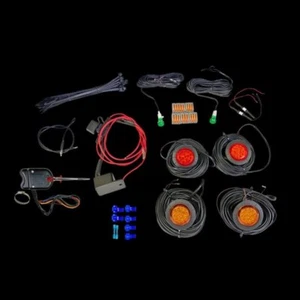 Amber Front & Rear Red UTV TUrn Signal Kit with Steering Column Switch - Picture 1 of 5