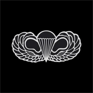 US Army Airborne Wings Military 1 Color Window Wall Car Vinyl Decal Sticker - Picture 1 of 5