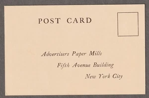 Vintage ADVERTISERS PAPER MILLS Unused POSTCARD~Fifth Avenue Building, NEW YORK - Picture 1 of 2