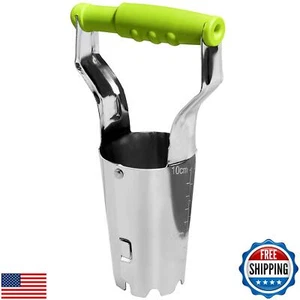 GREBSTK Sturdy Stainless Steel Gardening Bulb Transplanter Tool with Depth Ma - Picture 1 of 5