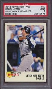 2013 Topps Heritage Memorable Moments DJ Derek Jeter PSA 9 Mint Yankees - Picture 1 of 1