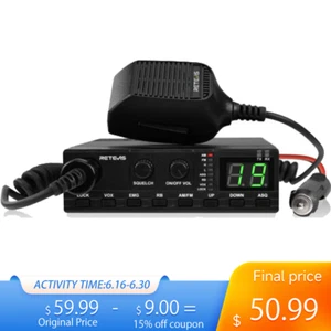 Retevis MB2 4W AM/FM CB Radio 40 canaux mobile voiture canal 9/19 pour camionneur - Photo 1/14