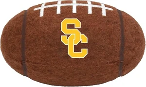 SOUTHERN CALIFORNIA USC TROJANS MINI FOOTBALL DOG TOY TENNIS BALL TOUGH CHEWER - Picture 1 of 1